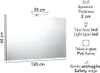 Specchio bagno 120x60 con lampada led cromata 30cm Anteprima dell’immagine prodotto 2