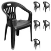 6er Stapelstuhl Bistrostuhl Gartenstuhl MOJAWO Anthrazit Produktbild-Vorschau 1