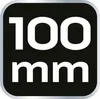A black square with rounded corners containing white text indicating a measurement. Produktbild-Vorschau