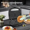 Mini gaufrier YASHE 750 W noir pour 2 gaufres rondes Voir les images du produit 4