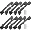 Lot de 10 poignées de meubles noires, entraxe 128 mm + vis Voir les images du produit 10