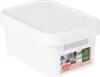 A white storage box with a lid. Produktbild-Vorschau