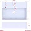 Waschbecken keramik 50 x 35 x 12.5 cm,Weiß, Eckig Produktbild-Vorschau 3