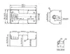 Technical drawings and dimensions of a battery holder. Produktbild-Vorschau