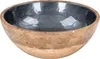 Schüssel 21cm Mango Holz Grau Perlmutt Emaille Schale Bowl Produktbild-Vorschau 1