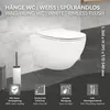 LuxeBath Spülrandloses Hänge-WC mit Nano Beschichtung, Weiß Produktbild-Vorschau 2