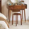 Barhocker Massivholz rund 4er Set Walnussbraun 27x27x45cm Produktbild-Vorschau 5