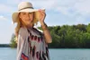 styleBREAKER Damen Strohhut mit schmalem Band und Schleife, Produktbild-Vorschau 3