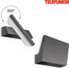 Two dark gray outdoor wall lights are shown against a white background. One light is angled and shows a 300-degree rotation arc. The other light is shown from a different angle. Produktbild-Vorschau