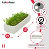KOTARBAU® Céramique Pot de fleurs allongé intérieur blanc Voir les images du produit 5
