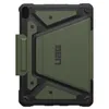 The back of a rugged tablet case in olive green and black. Produktbild-Vorschau