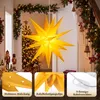 Weihnachtsstern 45cm Beleuchtet Gelb 3D Leuchtstern für Produktbild-Vorschau 6