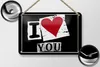 Blechschild Spruch 18x12cm I Love You (Herz) Produktbild-Vorschau 2