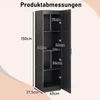 COSTWAY, armoire haute à 4 étagères, meuble de rangement Voir les images du produit 3