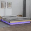 vidaXL Lit en bois massif avec éclairage LED 140x200 cm Voir les images du produit 2