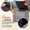 Casaria Coffre de rangement 318 L avec couvercle 75x75x70cm Voir les images du produit 3
