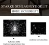 Comparison of two types of glass, one labeled 'Aufhellen 5MM Explosionsgeschütztes Glas' and the other 'Anderes normales Glas', with text above indicating 'STARKE SCHLAGFESTIGKEIT' and 'HOHE SICHERHEIT'. Produktbild-Vorschau
