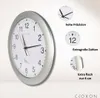 Cloxon Funkwanduhr 30 cm Wanduhr silber Funkuhr Wand Produktbild-Vorschau 3