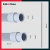 Diagrams showing dimensions of a washing machine drain hose. Produktbild-Vorschau