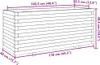vidaXL Pflanzkübel Wachsbraun 110x40x49,5 cm Massivholz Produktbild-Vorschau 7