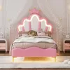 Jugendbett 90x200 Prinzessinnen Bett, LED Bett mit Produktbild-Vorschau 3