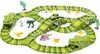 A toy dinosaur race track with toy dinosaurs and a toy car. Produktbild-Vorschau