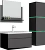 4 teiliges Waschplatz Badmöbel Komplettset inkl. LED Produktbild-Vorschau 1