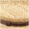 Seegras Trilby-Strohhut Kunstleder-Garnitur von Hut-Breiter in beige Anteprima dell’immagine prodotto