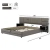 Łóżko tapicerowane Flieks 180x200 cm z 2 stolikami nocnymi, Podgląd zdjęcia produktu 4