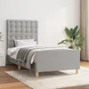 The Living Store Bettgestell mit Kopfteil Hellgrau 100x200 Produktbild-Vorschau 1