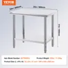 Stół roboczy ze stali nierdzewnej VEVOR 900 x 600 x 70 mm Podgląd zdjęcia produktu 14