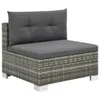 vidaXL 10-tlg. Garten-Lounge-Set mit Auflagen Poly Rattan Produktbild-Vorschau 2
