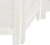A close-up view of the bottom section of white wooden room dividers. Produktbild-Vorschau