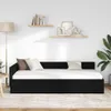 vidaXL Eckbettgestell mit Kopfteil Schwarz 90 cm x 190 cm Produktbild-Vorschau 3