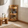 Eckregal aus Bambus für das Badezimmer, 23 x 23 x 61 cm Produktbild-Vorschau 12