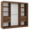 240 cm Kleiderschrank Neli mit Lamellen und Spiegel Produktbild-Vorschau 3