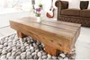 Drewniany brązowy stolik kawowy 100x45 cm stylowy do salonu Podgląd zdjęcia produktu 4
