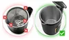 A collage showing two electric kettles, one with red 'X' marks indicating issues and another with a green checkmark indicating it is good. Náhled obrázku produktu