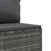 11-tlg. Garten-Sofagarnitur mit Kissen Grau Poly Rattan Produktbild-Vorschau 8