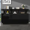 Merax Sideboard mit LED, Kommode mit Acryl und Glasböden, Produktbild-Vorschau 4