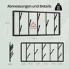 WOLTU Wandgarderobe, mit 8 drehbaren Garderobenhaken, aus Produktbild-Vorschau 3