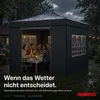 ONBEST Pavillon 3x3 | Wasserdicht | faltbar | Grau | mit Produktbild-Vorschau 8