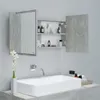 vidaXL Szafka z lustrem łazienkowym LED betonowa szara Podgląd zdjęcia produktu 3