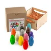 Ulanik Montessori Holzset "Colourful nesting dolls" Produktbild-Vorschau 3