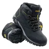 A pair of black hiking boots with yellow accents, shown against a white background. Anteprima dell’immagine prodotto