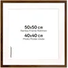 Cornice FRAMAI® 50x50 cm in marrone – con passe-partout – Anteprima dell’immagine prodotto 2