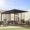 sweeek - Rechteckiger Sonnenschirm 3x4 m - Grau Produktbild-Vorschau 10