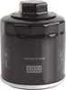 A black oil filter with silver accents and text on a white background. Podgląd zdjęcia produktu