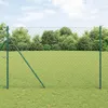 vidaXL Bodenmontierter Maschendrahtzaun 1,5 x 25 m Grün Produktbild-Vorschau 2