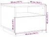 vidaXL Couchtisch mit LED-Leuchten Räuchereiche 50x49x40 cm Produktbild-Vorschau 7